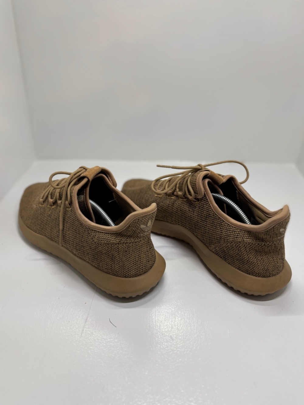 Adidas Tubular Shadow BY3711 Cardboard Mono Tan Knit Sneakers Men's Size 13 - Picture 9 of 13